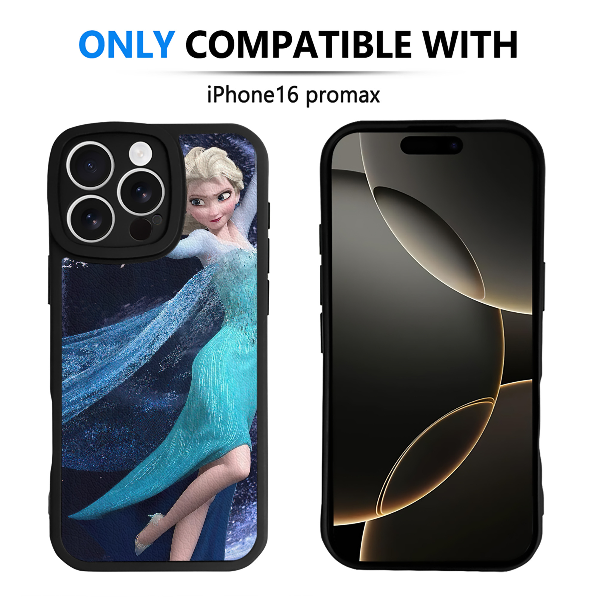（画像用） アナと雪の女王 アンナ エルサ Frozen Anna Elsa 【iPhone 16シリーズ対応】シリコンスマホケース（レザー調） 材質：シリコン